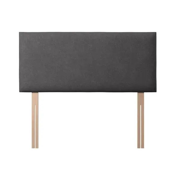 Strutted Headboard with Foam Padding - Dark Grey