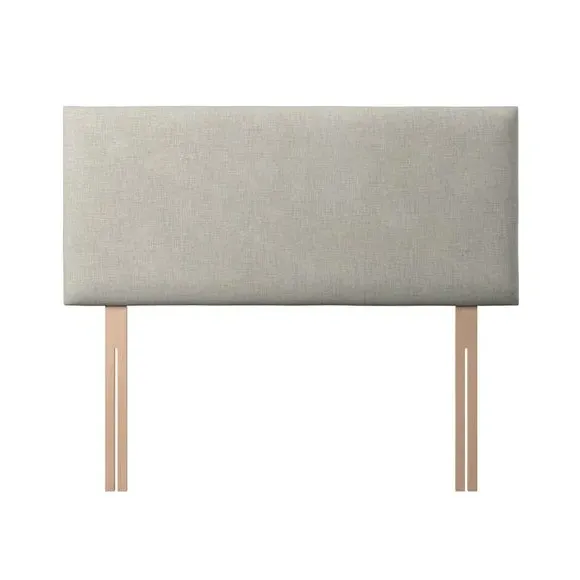 Strutted Headboard with Foam Padding - Grey, Fabric