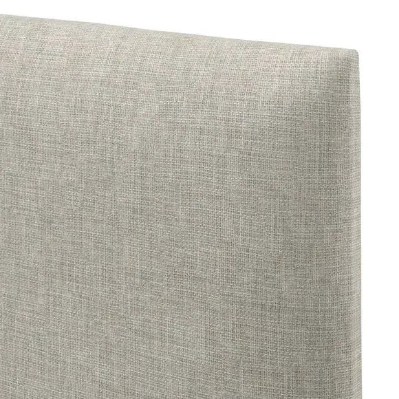 Strutted Headboard with Foam Padding - Grey, Fabric