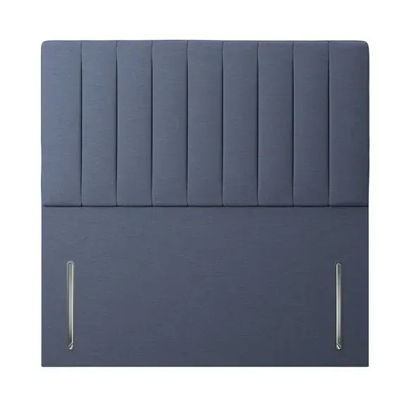 Vertical Stripe Headboard Floor Standing - Navy, Linen