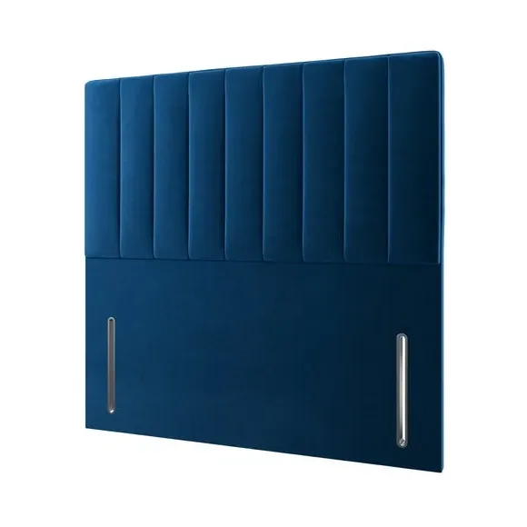 Vertical Stripe Headboard Floor Standing - Navy, Velvet