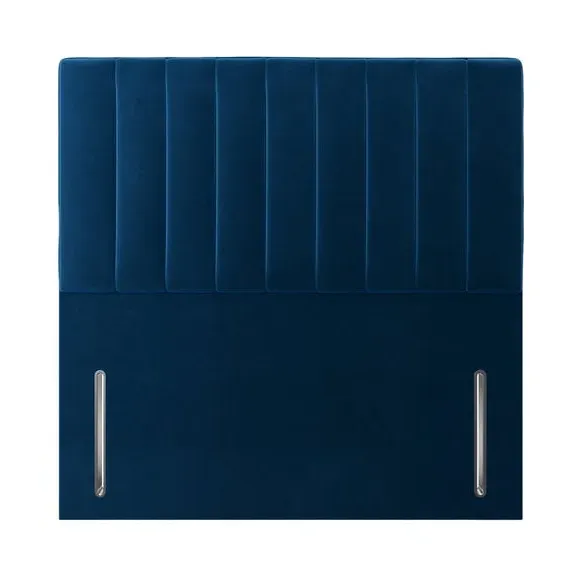 Vertical Stripe Headboard Floor Standing - Navy, Velvet