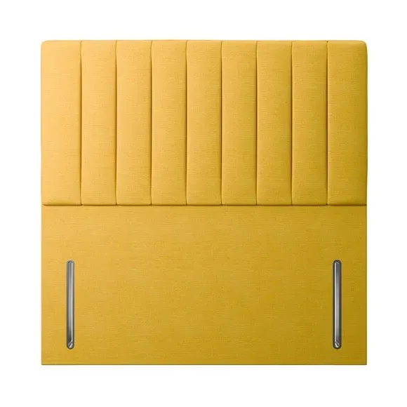 Vertical Stripe Headboard Floor Standing - Ochre, Linen