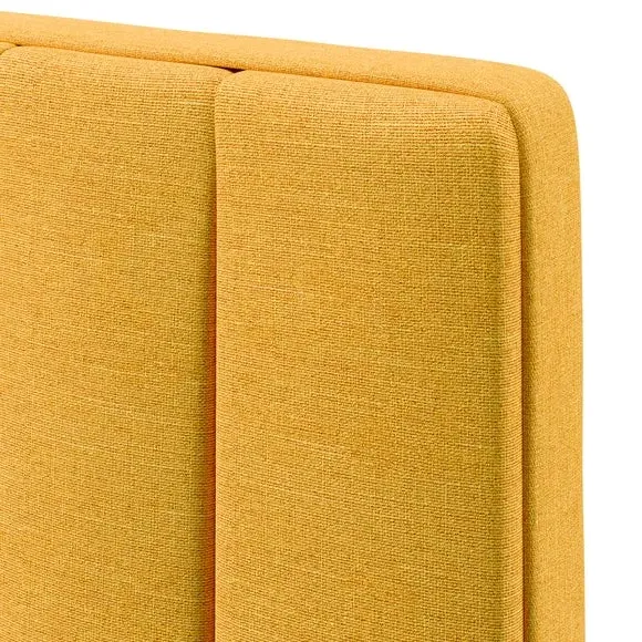 Vertical Stripe Headboard Floor Standing - Ochre, Linen