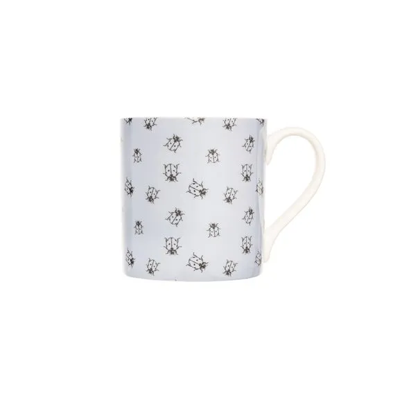 4-Piece Mug Set Ladybird Design - Blue, Bone China