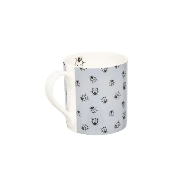 4-Piece Mug Set Ladybird Design - Blue, Bone China image
