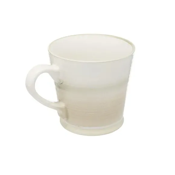 4-Piece Mug Set with Reactive Glaze - Beige