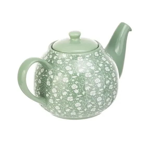 6 Cup Teapot Ditsy Floral - Green, Stoneware