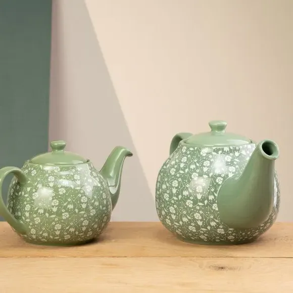 6 Cup Teapot Ditsy Floral - Green, Stoneware image