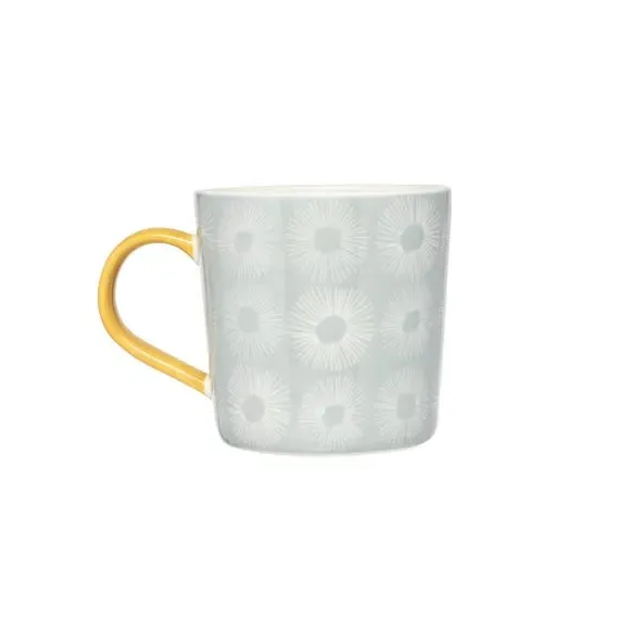 Set of 4 Floral Mugs - Blue, Bone China image