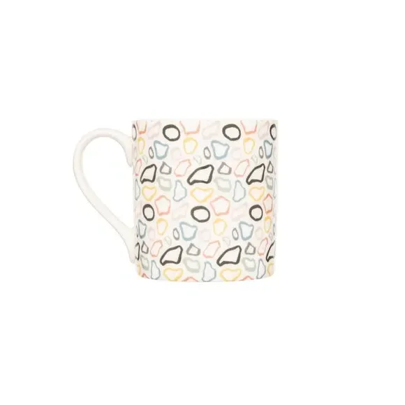 Set of 4 Mugs with Giraffe Print - Multicolor