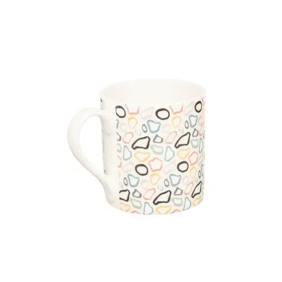 Set of 4 Mugs with Giraffe Print - Multicolor image