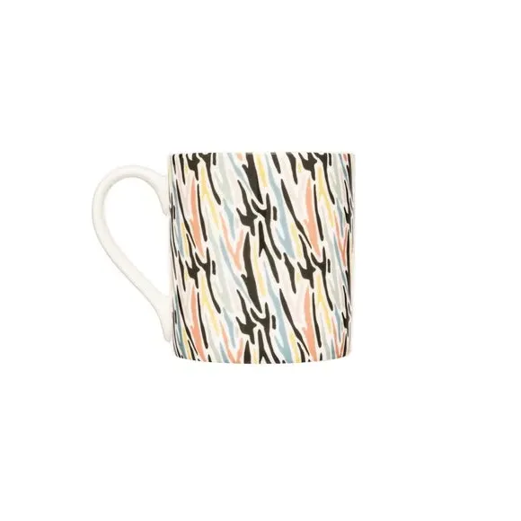 Set of 4 Straight Mugs - Zebra Print, Bone China