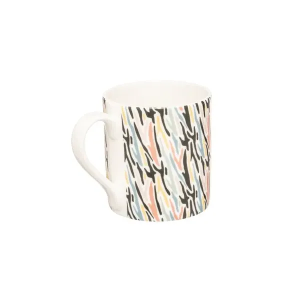 Set of 4 Straight Mugs - Zebra Print, Bone China image