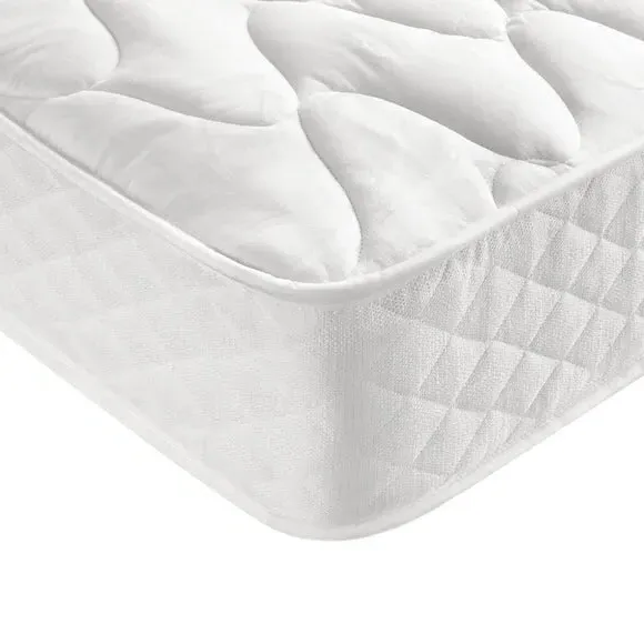 Divan Bed Set with Headboard - Cream, Fabric