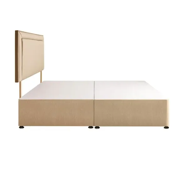 Divan Bed with Fabric Headboard - Sandstone