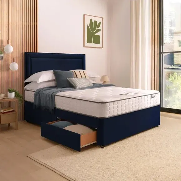 Divan Bed with Headboard & Mattress - Maritime