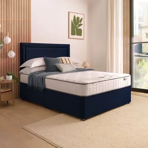 Divan Bed with Headboard & Mattress - Maritime