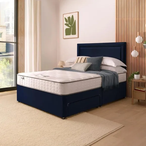 Divan Bed with Headboard & Mattress - Maritime