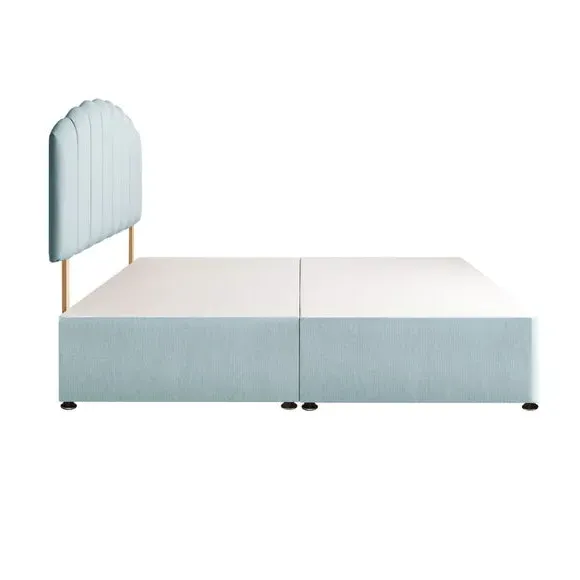 Divan Bed with Headboard & Mattress - Whisper, Fabric