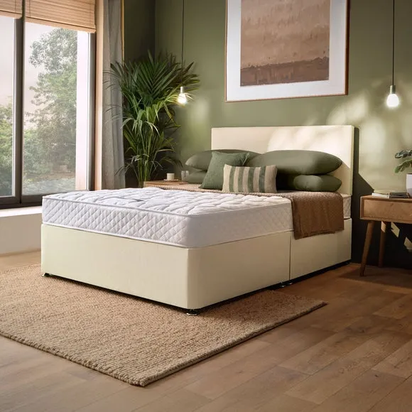 Mattress and Divan Set with Storage - Cream image
