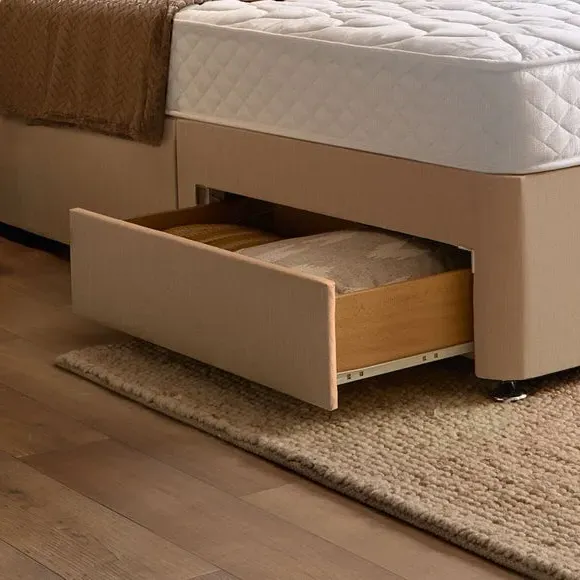 Mattress and Divan Set with Storage - Sandstone