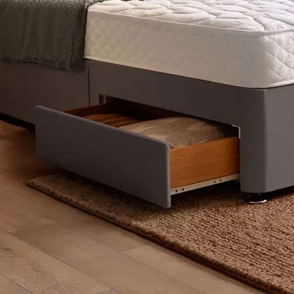Mattress and Divan Set with Storage - Slate