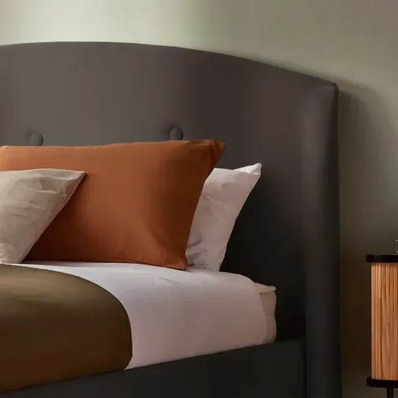 Upholstered Bed Frame - Charcoal, Velvet