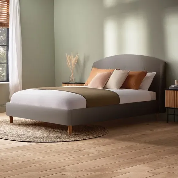 Upholstered Bed Frame - Charcoal, Velvet image