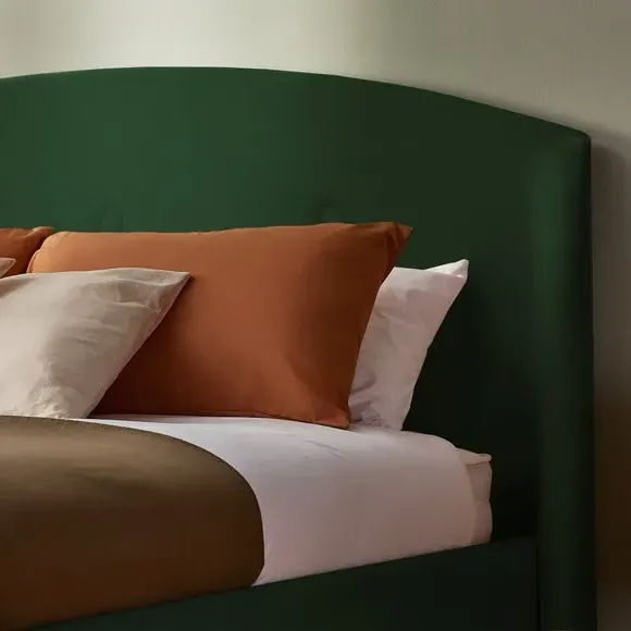 Upholstered Bed Frame - Rainforest, Velvet