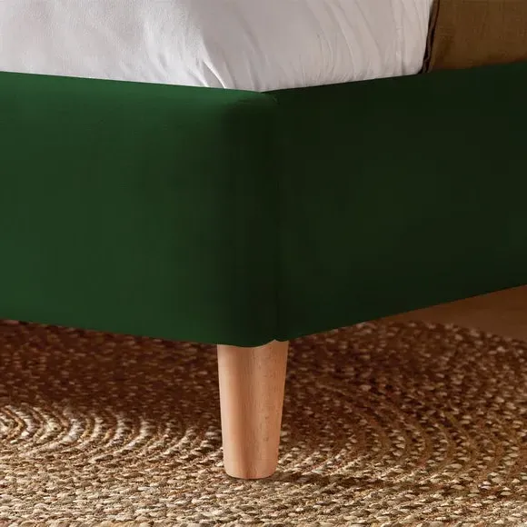 Upholstered Bed Frame - Rainforest, Velvet