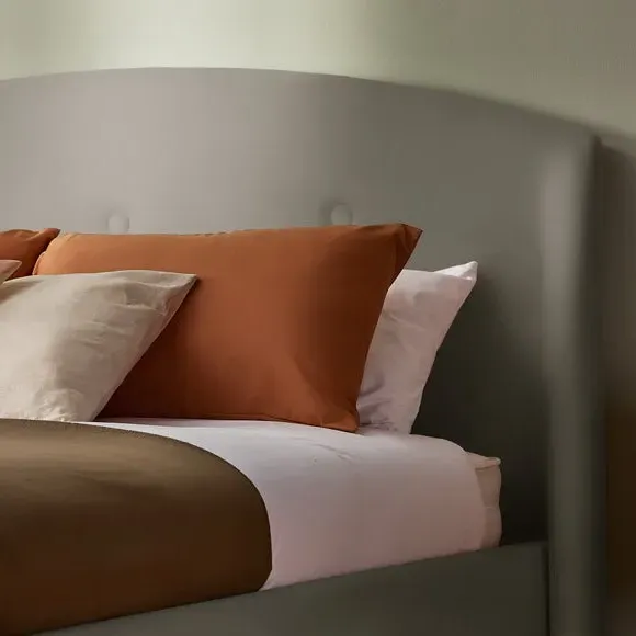 Upholstered Bed Frame - Silver, Velvet