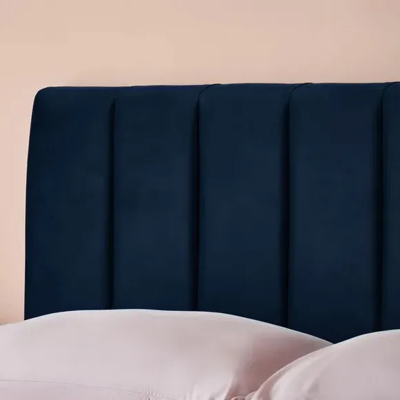Upholstered Bed Frame with Headboard - Maritime, Velvet