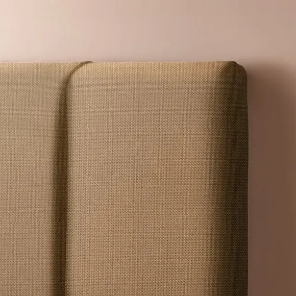 Upholstered Bed Frame with Headboard - Sandstone