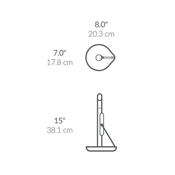 Kitchen Roll Holder with Tension Arm - White