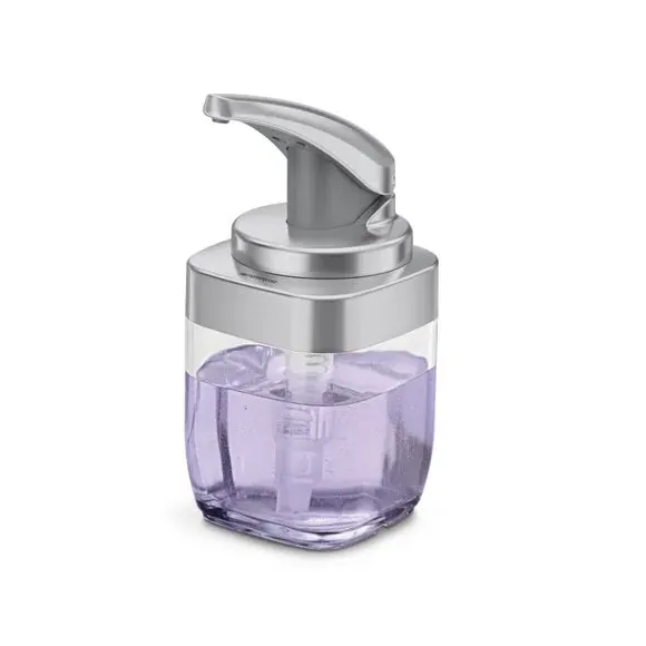 Square Push Pump Soap Dispenser - Clear