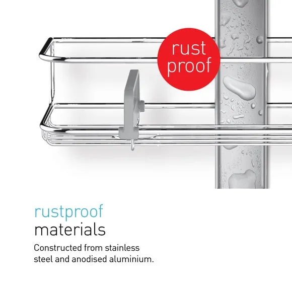 Tension Pole Shower Caddy - Silver, Steel