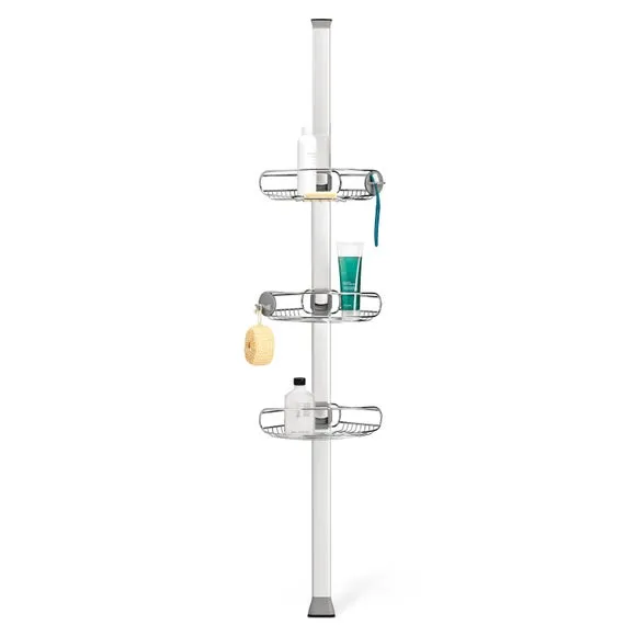 Tension Pole Shower Caddy - Silver, Steel image