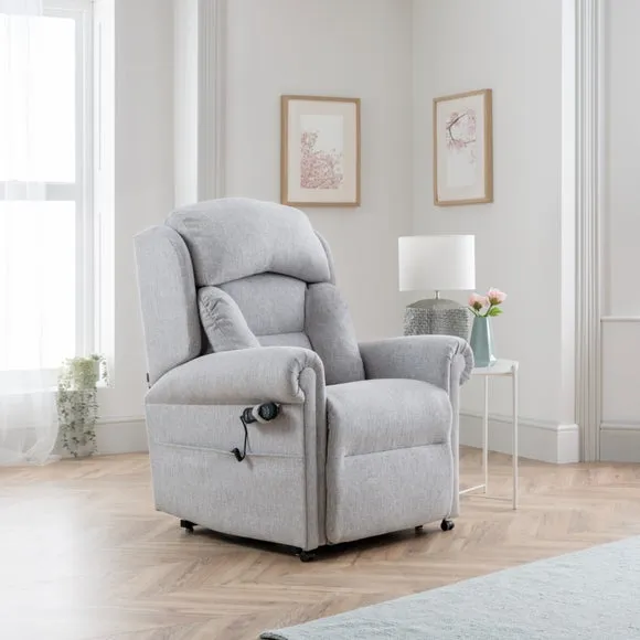 Lateral Rise Recline Chair - Silver, Chenille