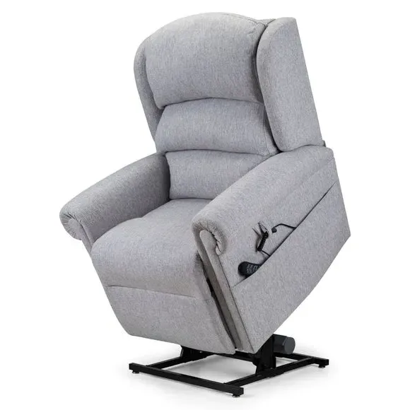 Rise Recline Chair with USB Charger - Silver, Chenille