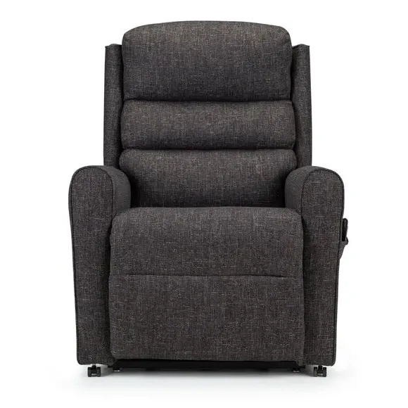 Single Motor Rise Recline Chair - Coal, Chenille