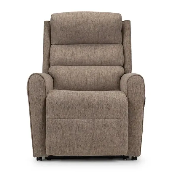 Single Motor Rise Recline Chair - Stone, Chenille