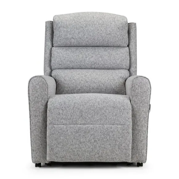 Single Motor Rise Recline Chair - Zinc, Chenille
