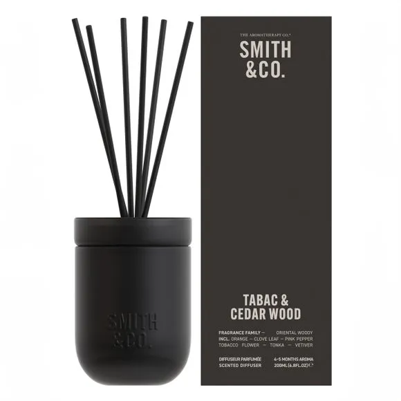 Reed Diffuser with Glass Vessel - Black