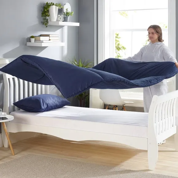 10.5 Tog Coverless Duvet Set - Navy, Polyester