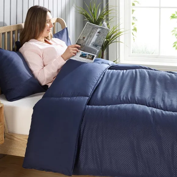 10.5 Tog Coverless Duvet Set - Navy, Polyester