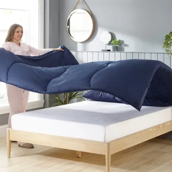 10.5 Tog Coverless Duvet Set - Navy, Polyester