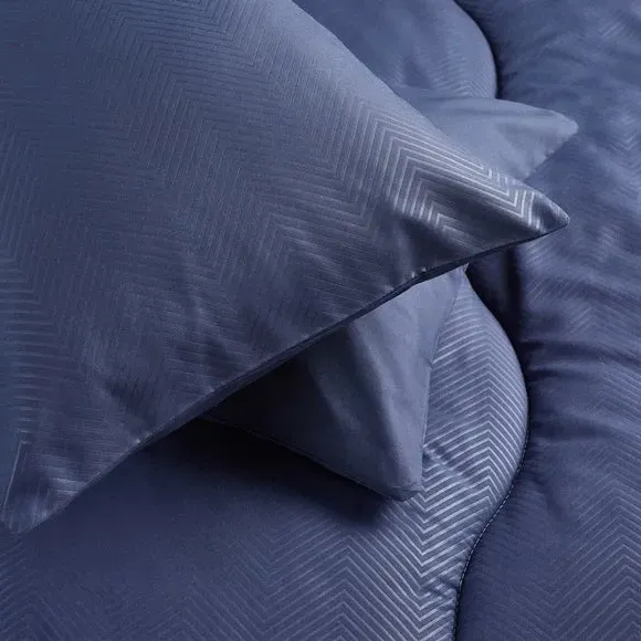 10.5 Tog Coverless Duvet Set - Navy, Polyester