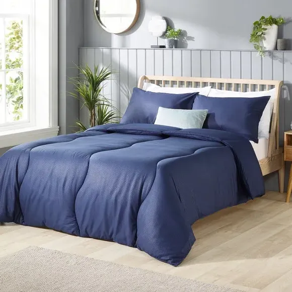 10.5 Tog Coverless Duvet Set - Navy, Polyester
