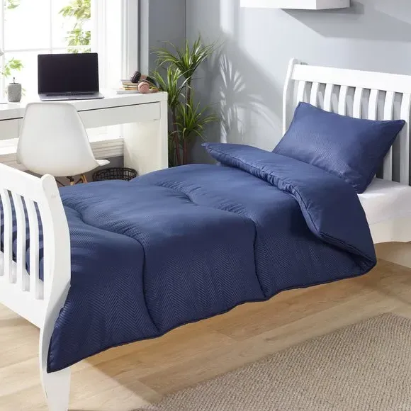 10.5 Tog Coverless Duvet Set - Navy, Polyester image